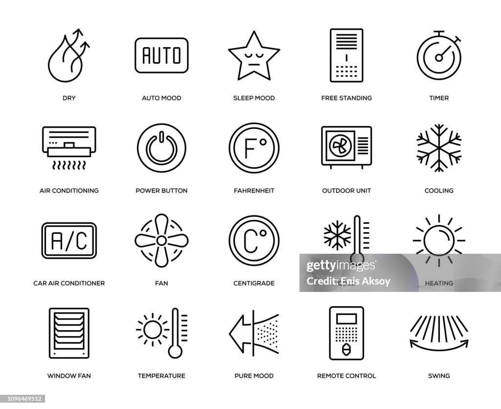 Air Conditioning Icon Set