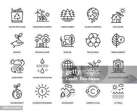 Ökologie-Icon-Set Ökologie-Icon-Set