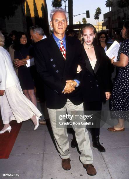 Malcolm McDowell and Kelley Kuhr during "Sarafina!" Los Angeles Premiere at Academy Theater in New York City, New York, United States.