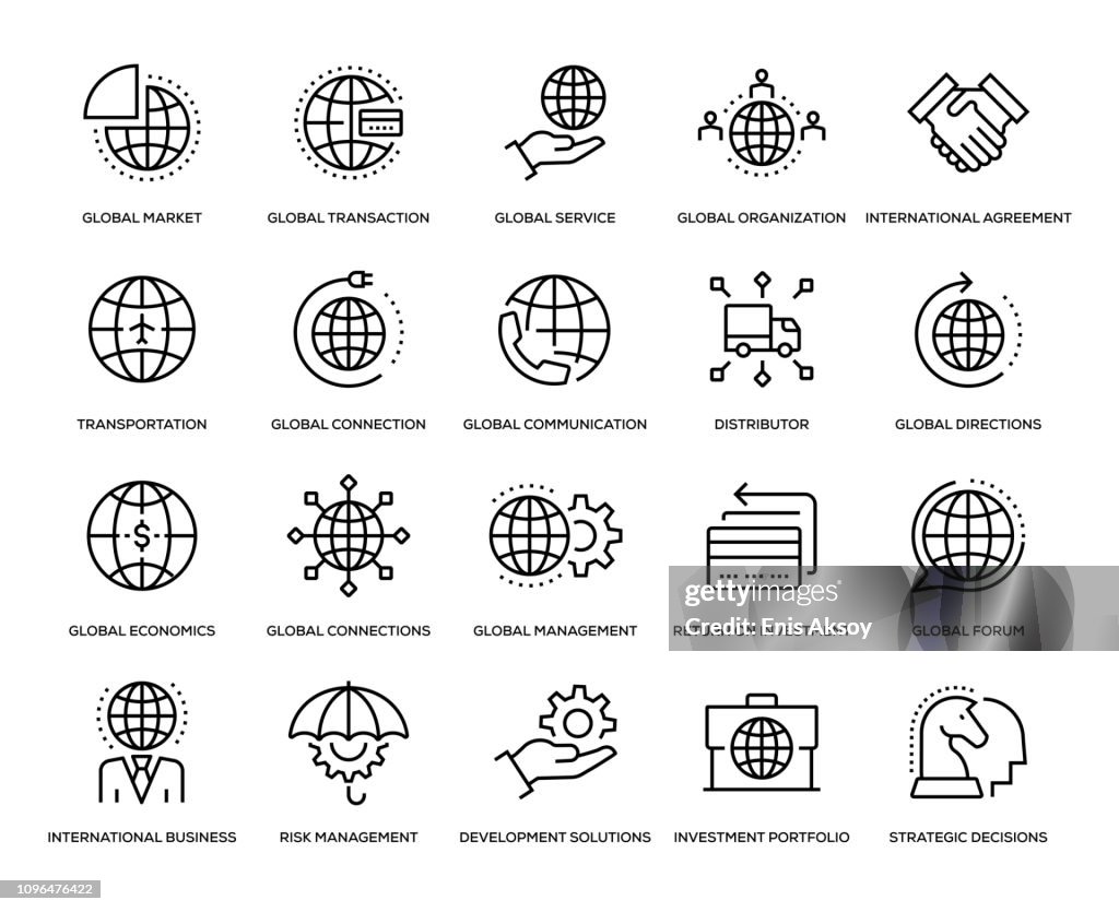 Global Business Icon Set