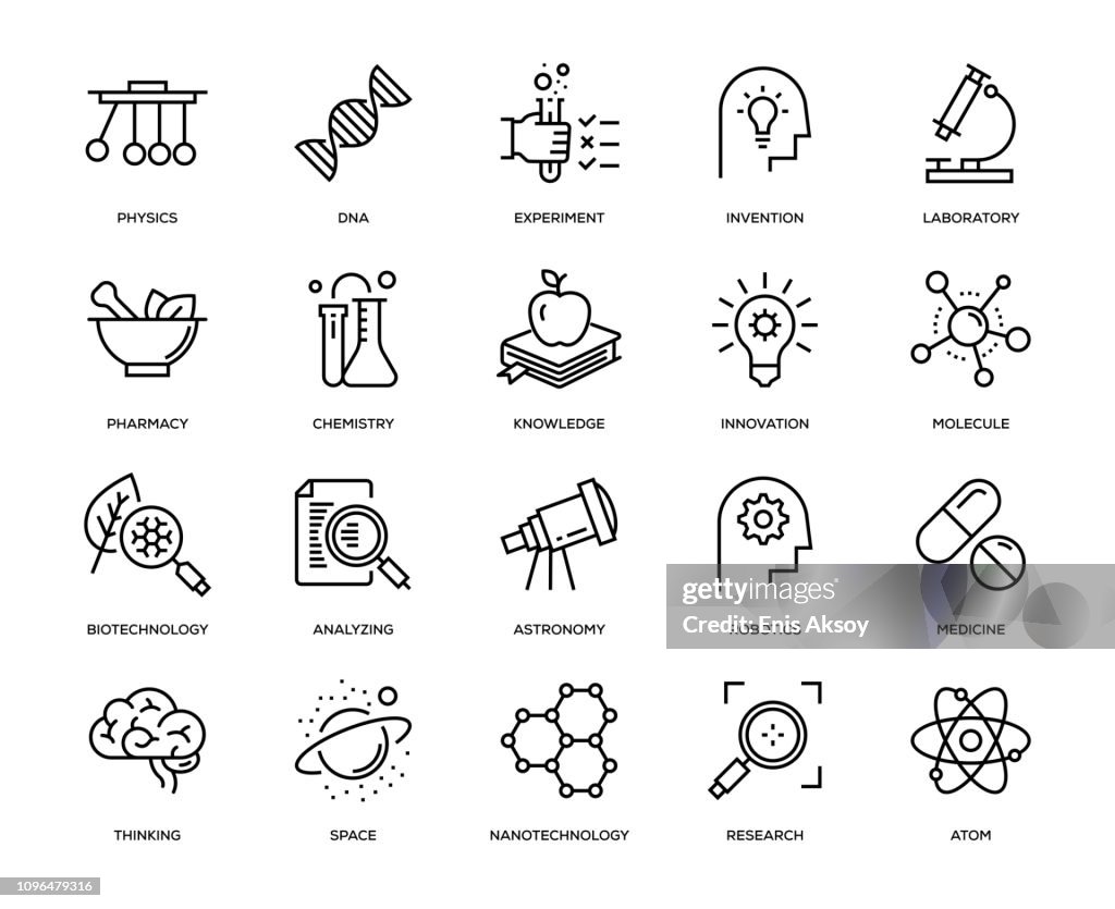 Wissenschaft-Icon-Set