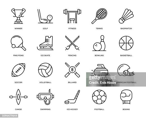 sport icon set - sports stock illustrations