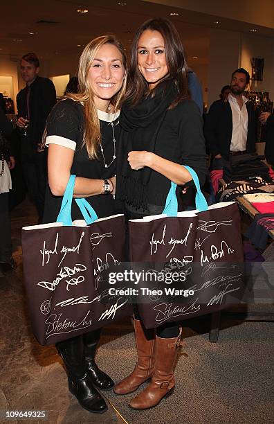 Lindsey Goldstein and Jen Aver attend the GQ & Saks Signature Style event hosted by GQ Style Editor Adam Rapoport at Saks Fifth Avenue on October 1,...