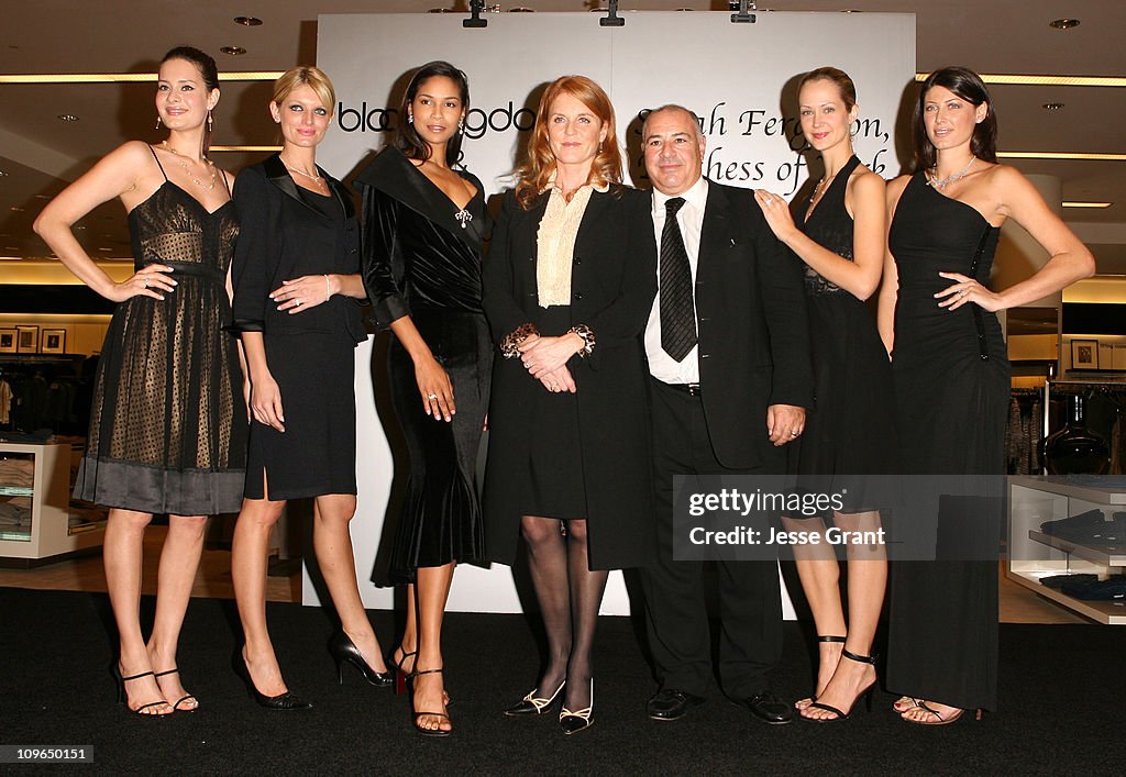 Sarah Ferguson, the Duchess of York Presents Her New Jewelry Line "Sarah Ferguson for K&G Creations" at Bloomingdales