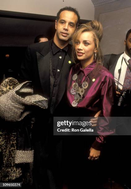 Vanessa L. Williams and Ramon Hervey during The 33rd Annual GRAMMY Awards - Pre-Party at Laura Belle Restaurant at Laura Belle Restaurant in New York...