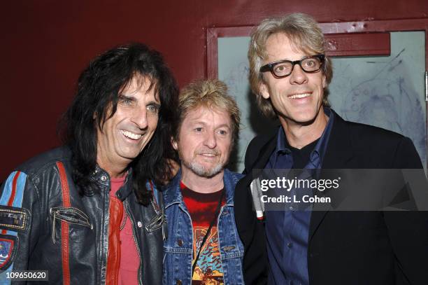 Alice Cooper, Jon Anderson of Yes and Stewart Copeland of the Police