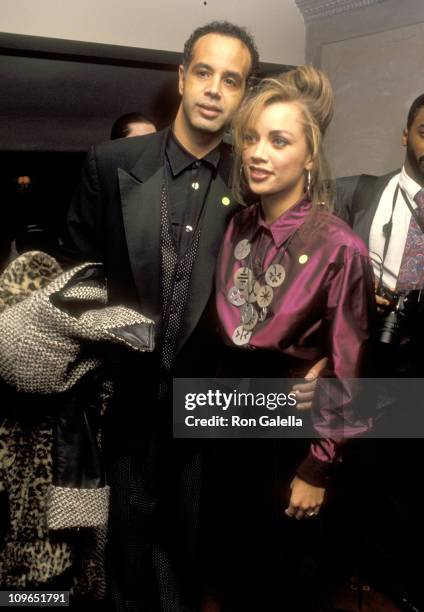 Vanessa L. Williams and Ramon Hervey during The 33rd Annual GRAMMY Awards - Pre-Party at Laura Belle Restaurant at Laura Belle Restaurant in New York...