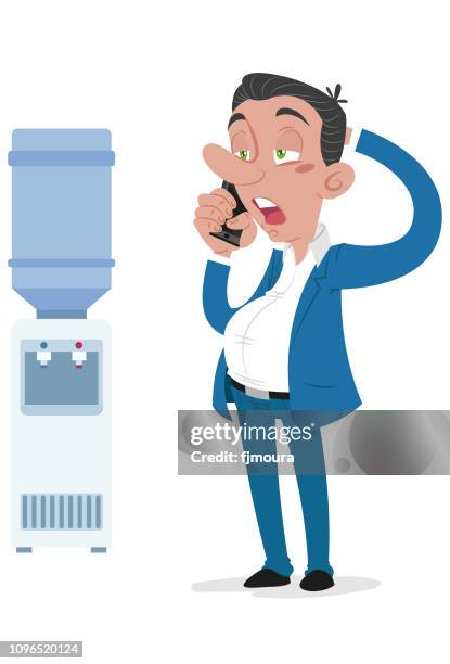 men working at desk - executive desk overhead stock illustrations