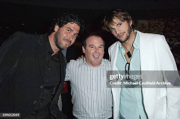 Jason Goldberg, David Janollari, president of WB Entertainment and Ashton Kutcher