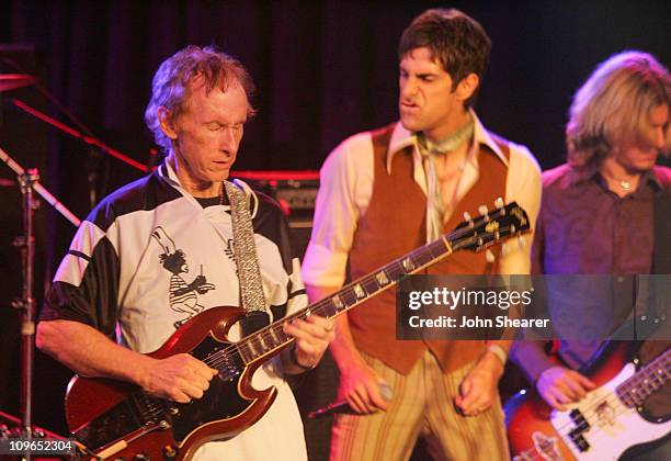 Robby Krieger of The Doors and Perry Farrell during The Doors 40th Anniversary Celebration - Show and Backstage at Whisky A Go Go in Hollywood,...