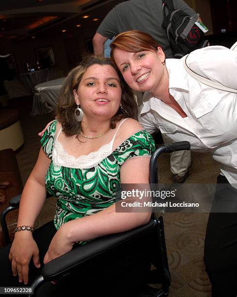 Roxy Guzman with her Speech Therapist during "Coma" New York City Premiere and Screening, Presented by HBO Documentary Films at HBO Theater in New...