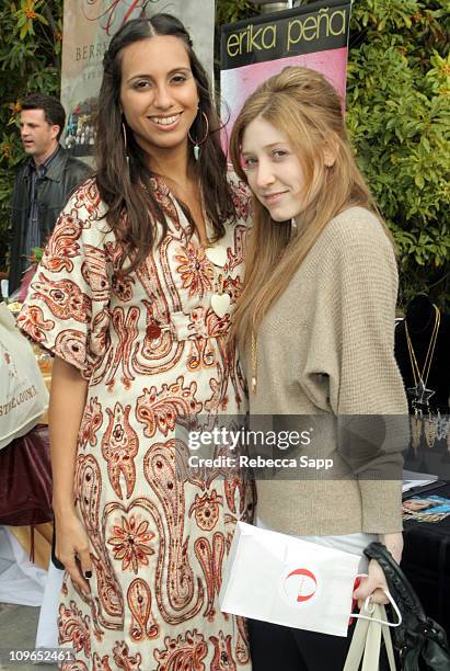 Erika Pena and Alexx Levin during Kari Feinstein's Style Lounge Presented by Budweiser Select - Day 1 in Los Angeles, California, United States.