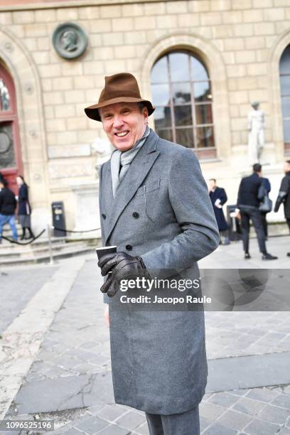 Gildo Zegna is seen arriving at Thom Browne during Paris Fashion Week on January 19, 2019 in Paris, France.