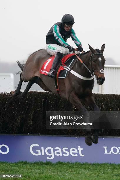 Nico de Boinville riding Altior clear the last to win The Matchbook Clarence House Chase at Ascot Racecourse on January 19, 2019 in Ascot, England.