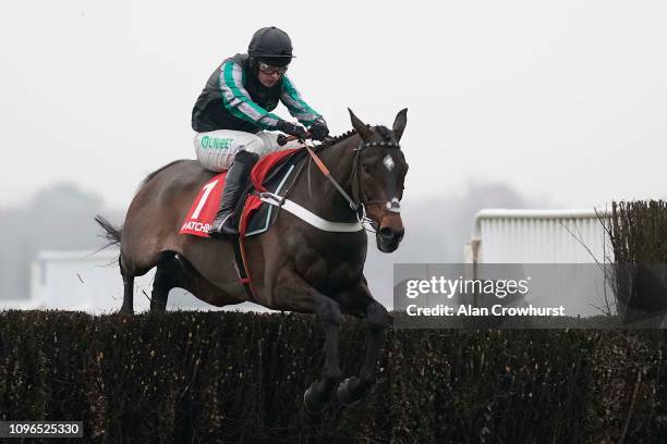 Nico de Boinville riding Altior clear the last to win The Matchbook Clarence House Chase at Ascot Racecourse on January 19, 2019 in Ascot, England.