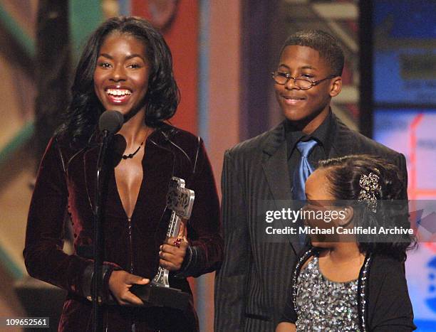 Camille Winbush, Dee Dee Davis and Jeremy Suarez, winners of Outstanding Comedy Series for "The Bernie Mac Show"