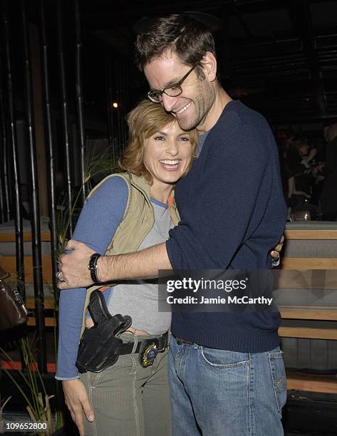 Mariska Hargitay and Peter Hermann during PureRomance.com and Jewelry by Rosalina Present Kim Cattrall's Party for Mario Cantone's "Laugh Whore" on...