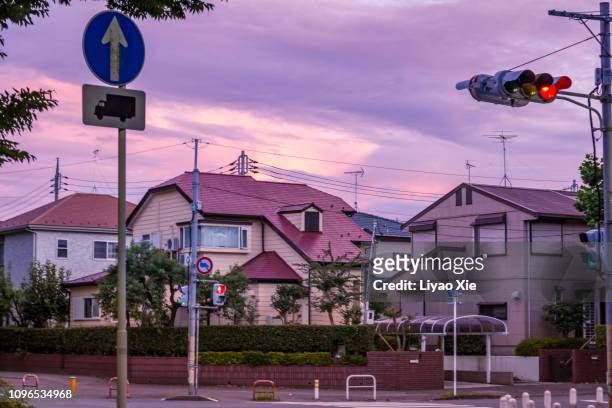 residential street - kashiwa city stock-fotos und bilder