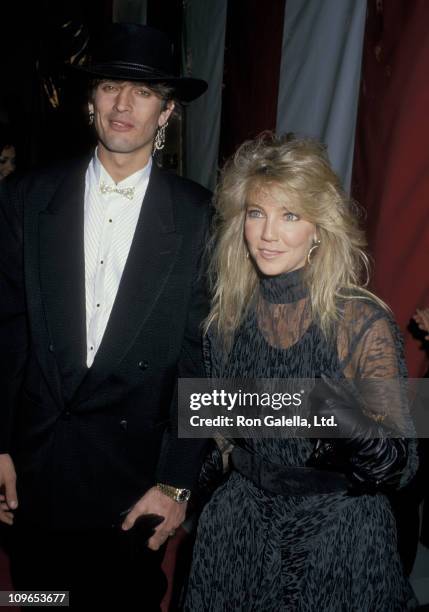Tommy Lee and Heather Locklear during 15th Annual American Music Awards - After Party at Chasen's Restaurant in Beverly Hills, California, United...