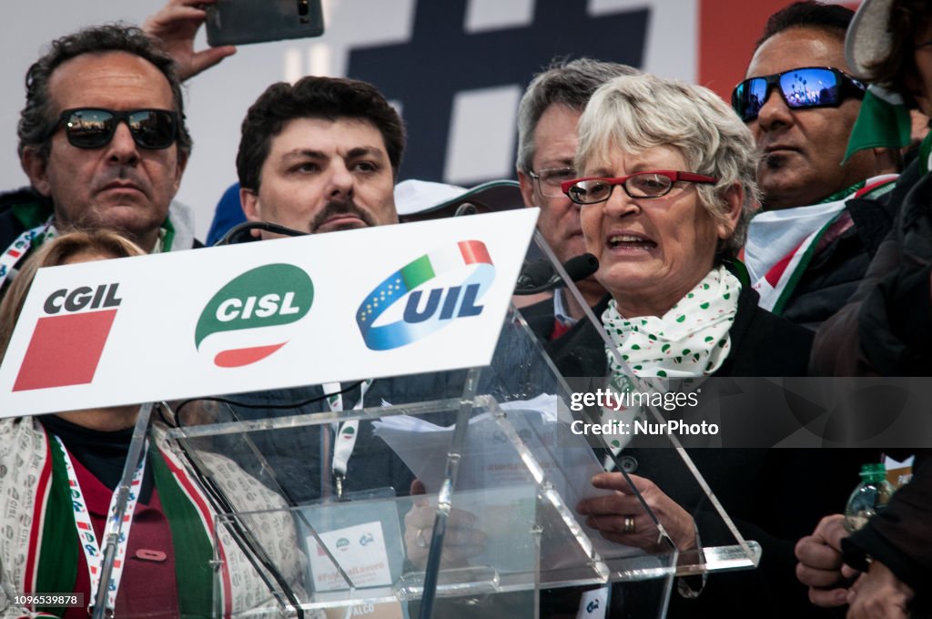 National Trade Union Demonstration In Rome