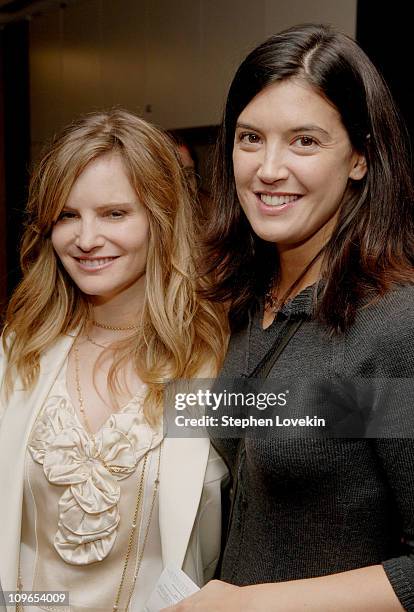 Jennifer Jason Leigh and Phoebe Cates during New York Film Festival Premiere of "The Squid and The Whale" - Inside Arrivals at Alice Tulley Hall,...