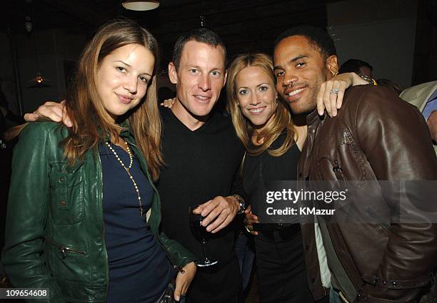 Lance Armstrong, Sheryl Crow and Lenny Kravitz and guest