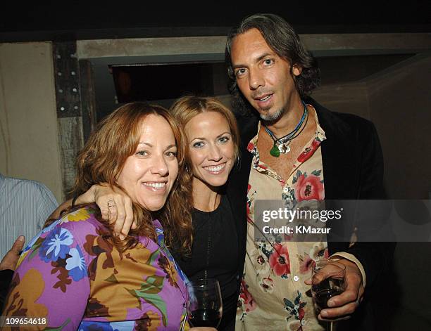 Pam Wertheimer, Sheryl Crow and Scooter during Sheryl Crow "Wildflower" Release Party Co-Hosted by AOL at Private Residence in New York City, New...