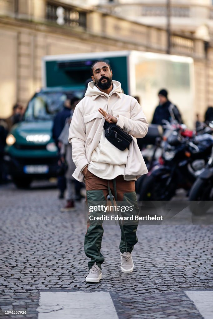 Street Style - Paris Fashion Week - Menswear F/W 2019-2020 : Day Four