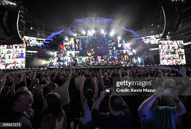 Bon Jovi perform during "The Circle World Tour" at New Meadowlands Stadium on May 26, 2010 in East Rutherford, New Jersey.