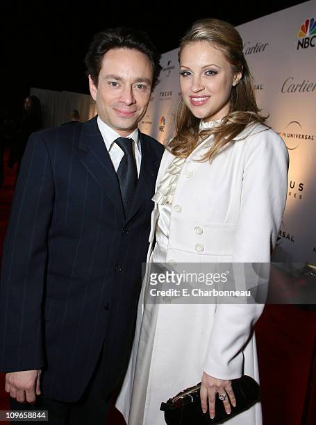 Chris Kattan and Sunshine Deia Tutt during Focus Features Golden Globes After Party at Beverly Hilton in Los Angeles, California, United States.