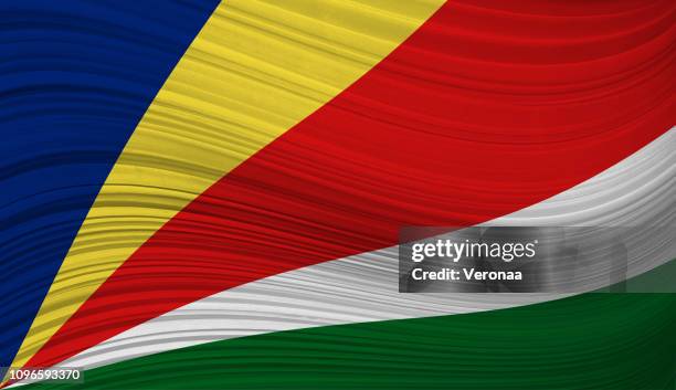 seychelles waving flag - seychelles stock illustrations