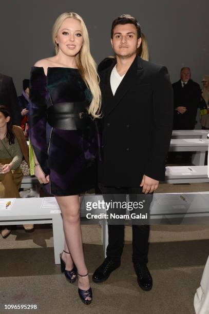 Tiffany Trump and Michael Boulos attend the Taoray Wang front row during New York Fashion Week: The Shows at Gallery II at Spring Studios on February...