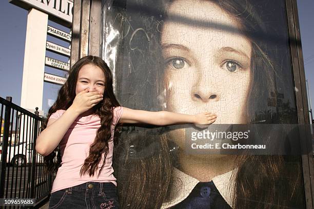 Jodelle Ferland during Actress Jodelle Ferland, 11-year-old star of TriStar Pictures' upcoming suspense/horror release "SILENT HILL", poses before...