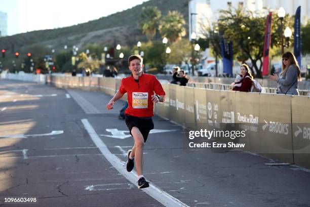 Filip Belik competes in the Humana Rock ‘n’ Roll Arizona 5K on January 19, 2019 in Tempe, Arizona. Belik finished in third place in the men's...