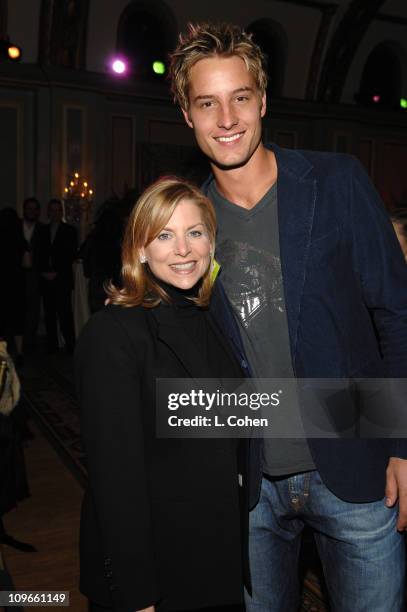 Dawn Ostroff, President, Entertainment, The CW and Justin Hartley