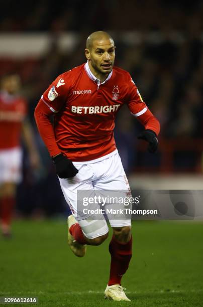 Adlene Guedioura of Nottingham Forest in action during the Sky Bet Championship match between Nottingham Forest and Bristol City at City Ground on...