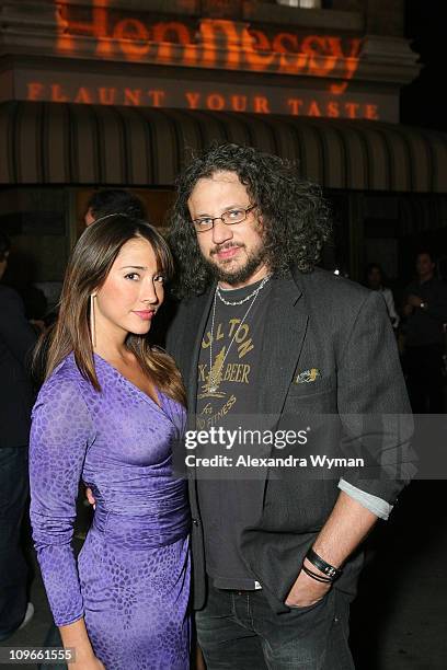Actress Fernanda Romero and producer Joseph Reitman at the Hennessy Lounge during Maxim's 2008 Hot 100 Party at Paramount Studios on May 21, 2008 in...