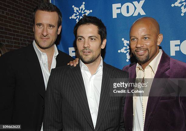 Michael Landes, Benjamin King and Chris Williams during The Fox All-Star Winter 2007 TCA Press Tour Party - Red Carpet and Inside at Villa Sorriso in...