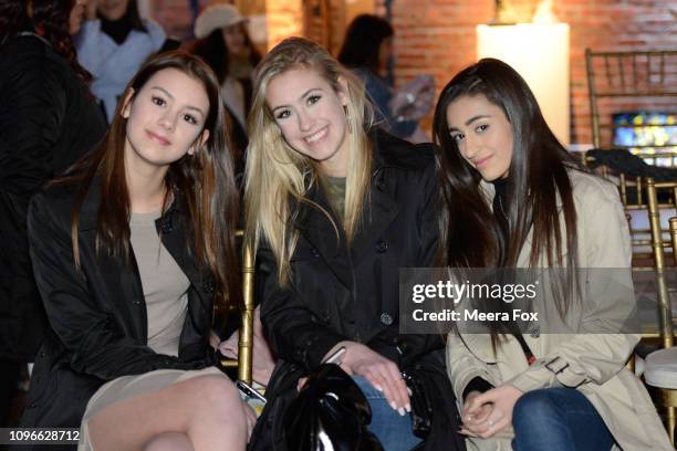 Emme Sutherlin, Alexis Sutherlin and Mia Marcoccia attend the runway for TRICO FIELD At New York Fashion Week Powered By Art Hearts Fashion NYFW at...