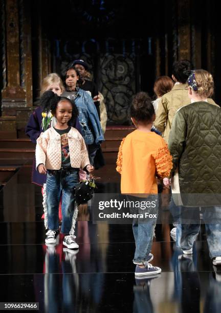 Models walk the runway for TRICO FIELD At New York Fashion Week Powered By Art Hearts Fashion NYFW at The Angel Orensanz Foundation on February 9,...