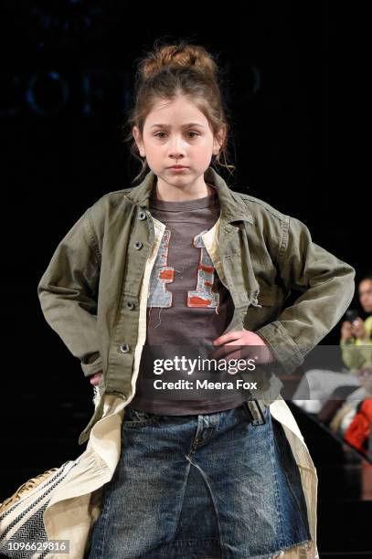 Model walks the runway for TRICO FIELD At New York Fashion Week Powered By Art Hearts Fashion NYFW at The Angel Orensanz Foundation on February 9,...