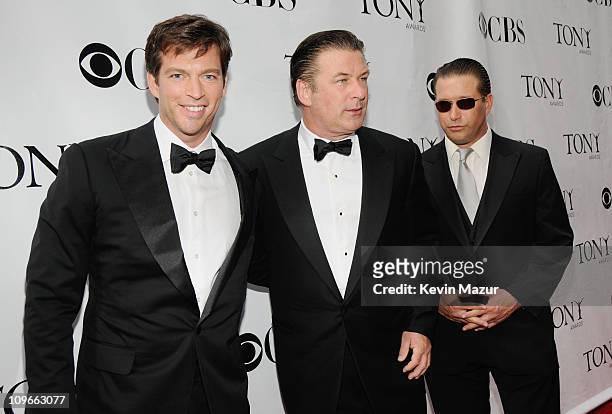 Musician Harry Connick Jr, actor Alec Baldwin and actor Stephen Baldwin attend the 62nd Annual Tony Awards at Radio City Music Hall on June 15, 2008...
