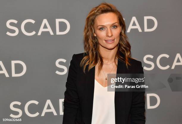 Actor Michaela McManus attends "The Village" press junket during SCAD aTVfest 2019 at Four Seasons Hotel on February 9, 2019 in Atlanta, Georgia.