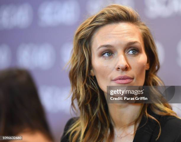 Actor Michaela McManus attends "The Village" press junket during SCAD aTVfest 2019 at Four Seasons Hotel on February 9, 2019 in Atlanta, Georgia.