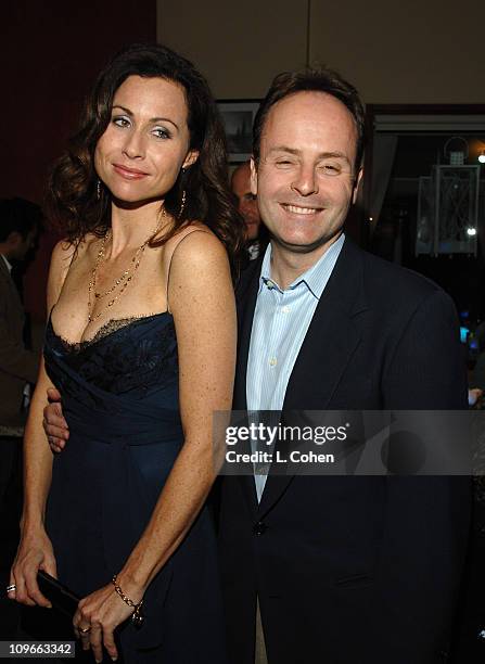 Minnie Driver and John Landgraf during The Fox All-Star Winter 2007 TCA Press Tour Party - Red Carpet and Inside at Villa Sorriso in Pasadena,...