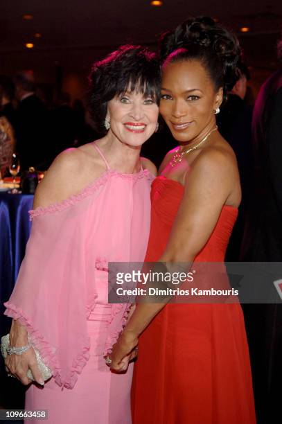 Chita Rivera and Angela Bassett during 59th Annual Tony Awards - After Party at Marriott Marquis in New York City, New York, United States.