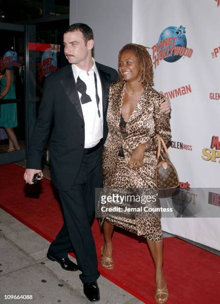 Liev Schreiber and Tonya Pinkins during 59th Annual Tony Awards - After Party Hosted by Planet Hollywood at Planet Hollywood in New York City, New...