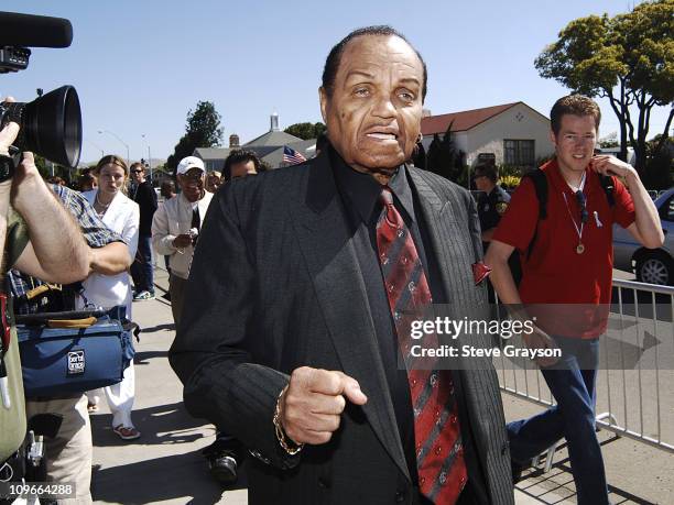 Joe Jackson, father of Michael Jackson arrives at at Santa Barbara County Superior Court in Santa Maria, Calif., Monday, June 6, 2005. Jury...