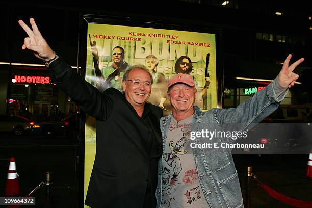 Samuel Hadida, producer, and Tony Scott, director during New Line Cinema's "Domino" Los Angeles Premiere at Grauman's Chinese Theatre in Los Angeles,...