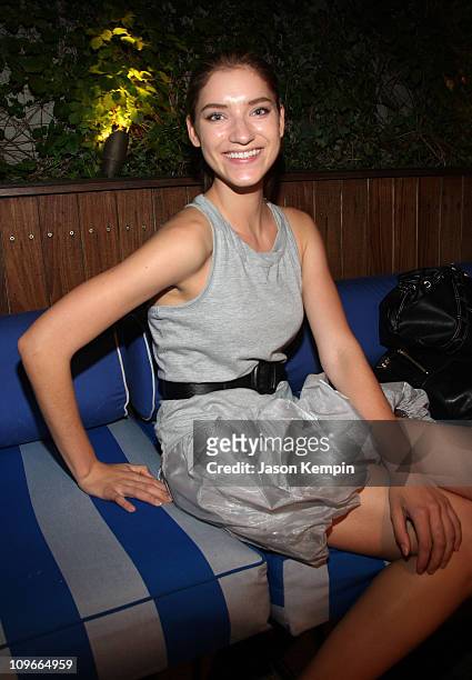 Model Anya Kop attends an Evening Celebrating Vans by Marisa Miller at The Cabanas at the Maritime Hotel on July 16, 2008 in New York City.